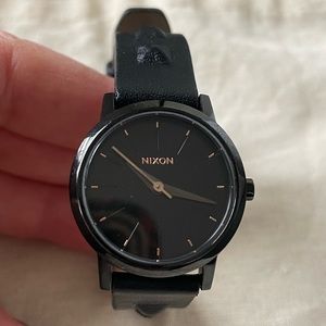 Nixon studded black watch/bracelet